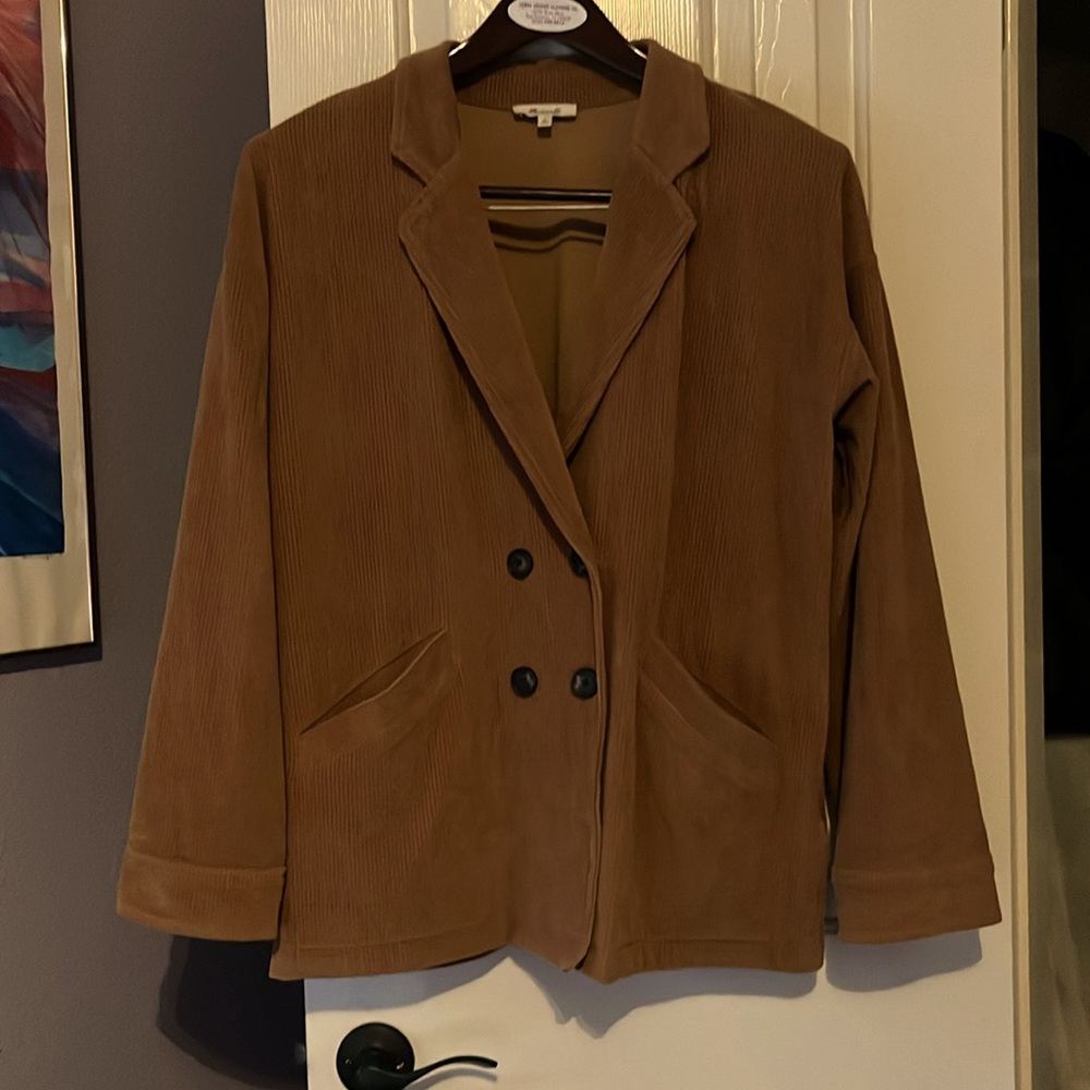 Madewell Brown Corduroy Blazer